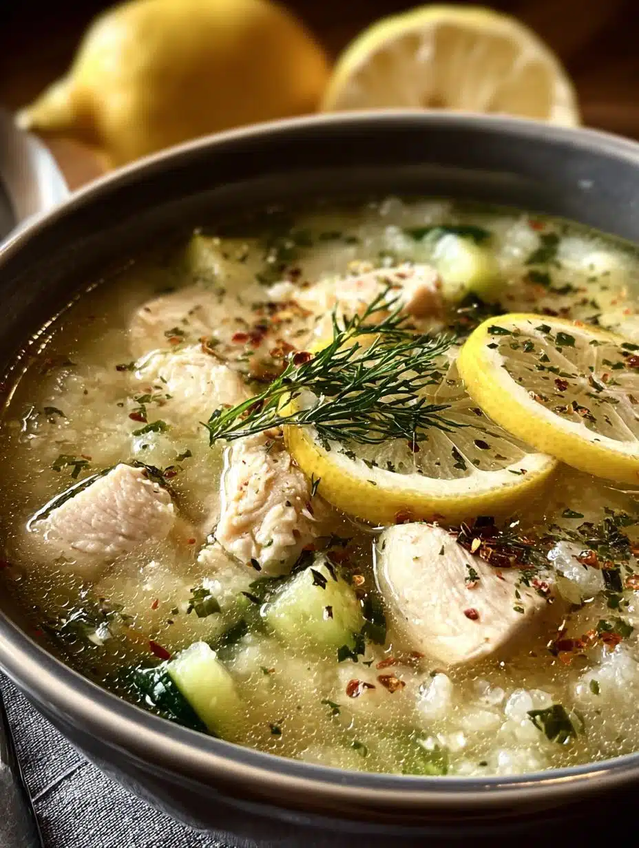 Mediterranean Lemon Chicken Soup: 30-Minute Comfort - Mediterranean Lemon Chicken Soup - additional detail