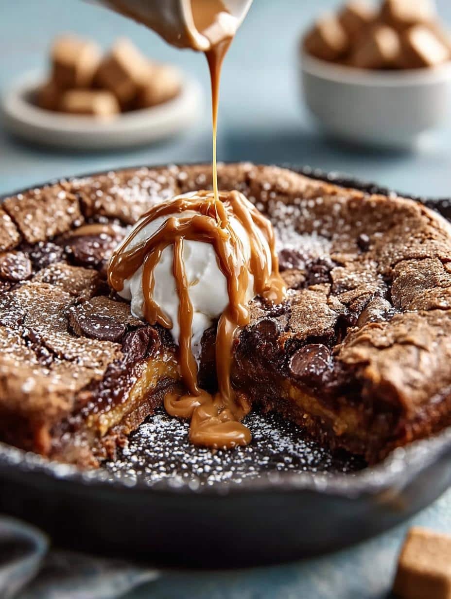 Molten Biscoff Brownie Skillet: A Decadent Delight - Molten Biscoff Brownie Skillet - main visual representation