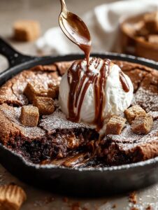 Molten Biscoff Brownie Skillet