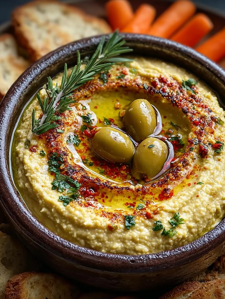 Savory Olive Hummus: 5-Minute Vegan Delight 3 Savory Olive Hummus: 5-Minute Vegan Delight - Olive Hummus - additional detail