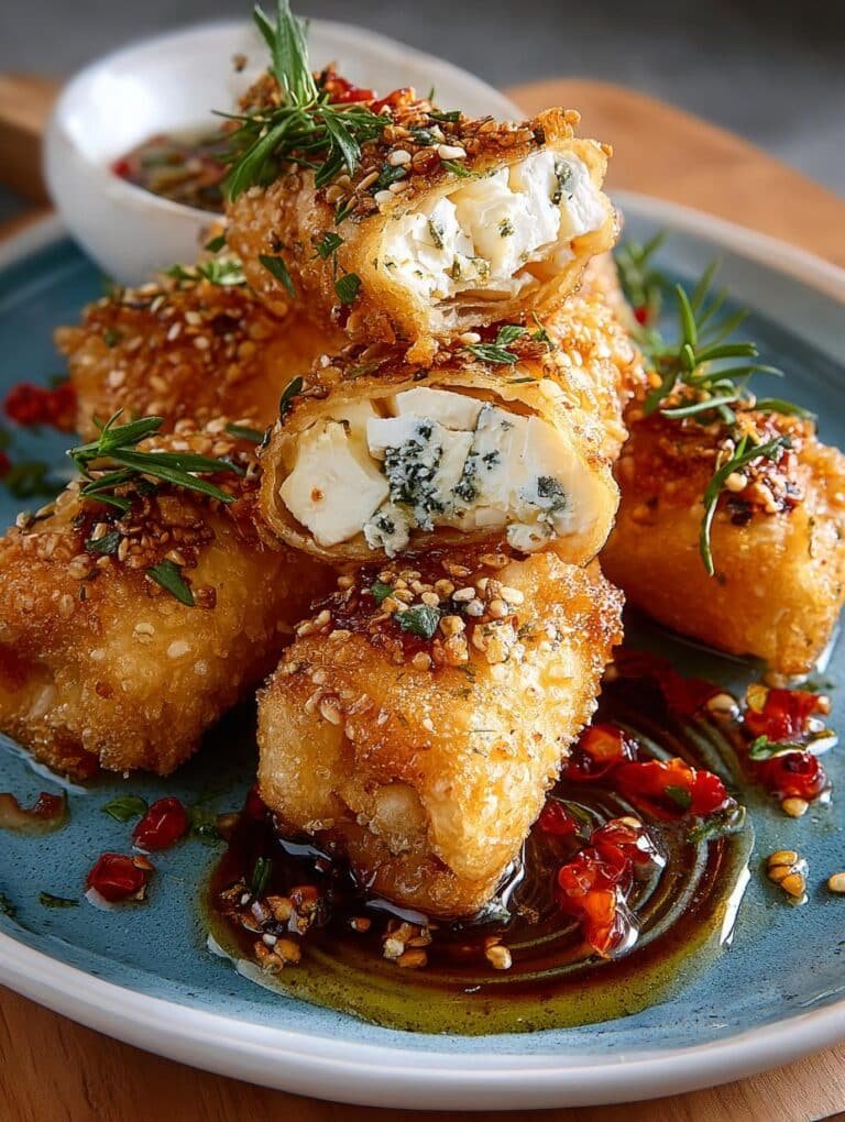 Oven Fried Feta Rolls