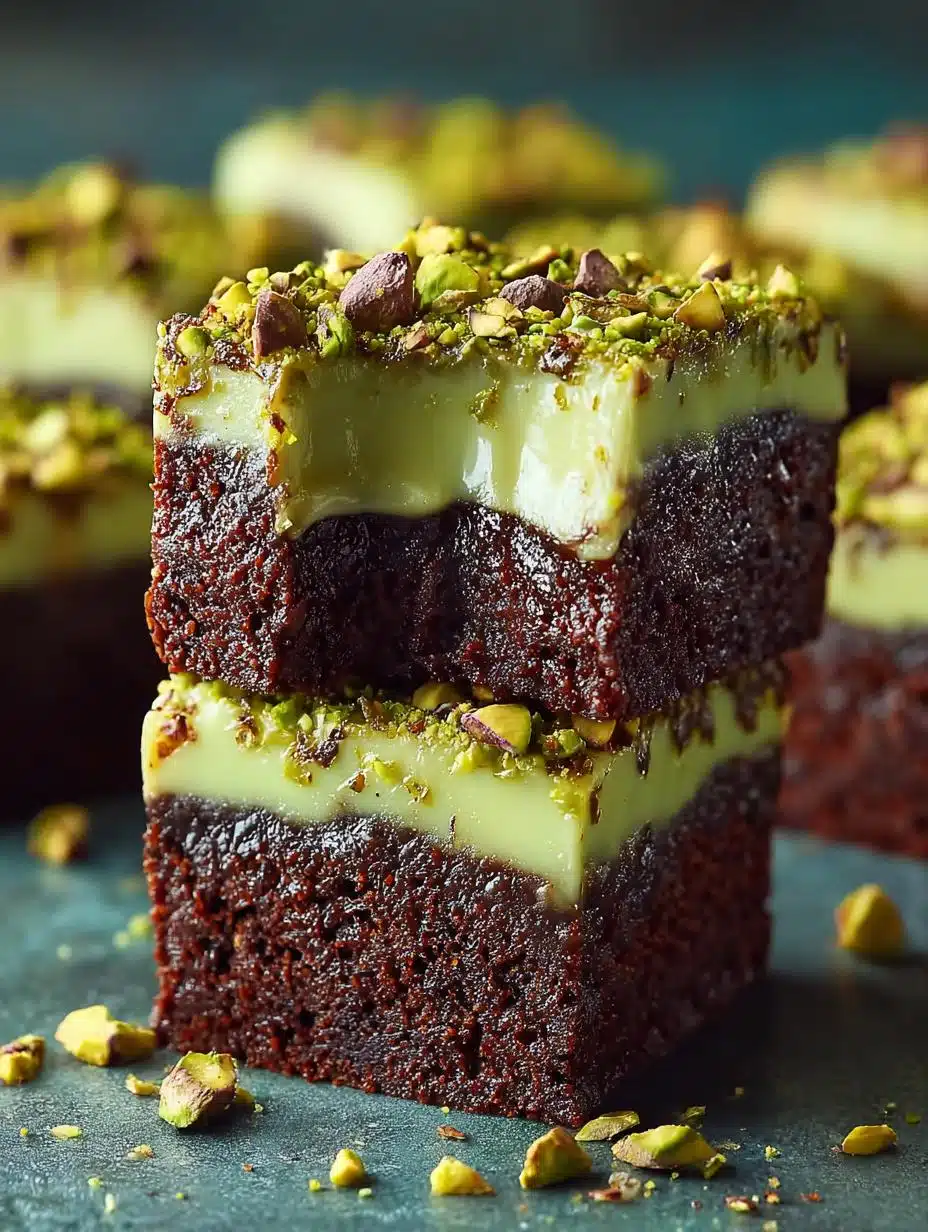 Pistachio Brownies with Pistachio