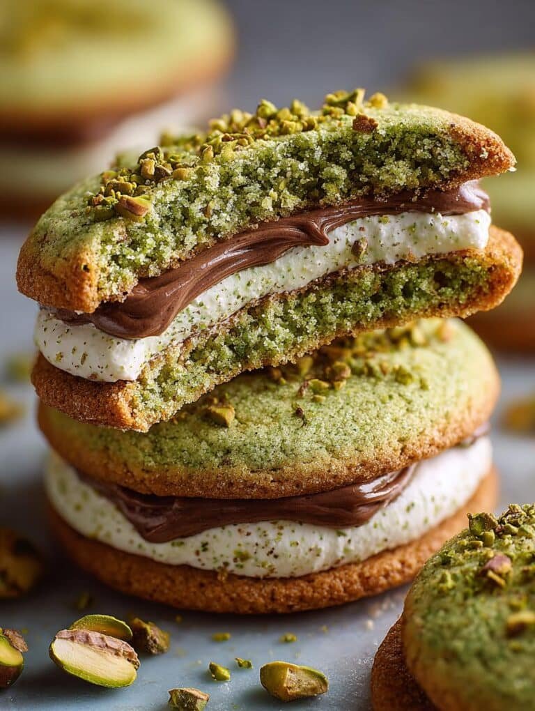 Pistachio Cream Filled Cookies