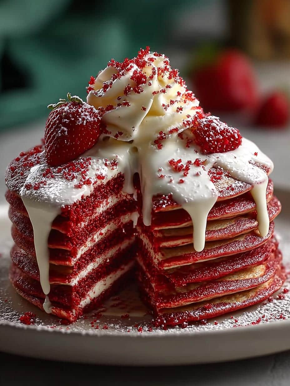 Red Velvet Pancakes