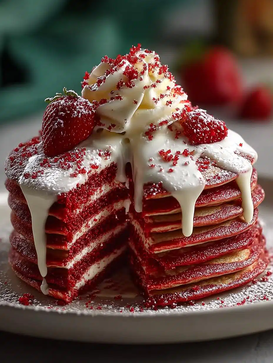 Red Velvet Pancakes