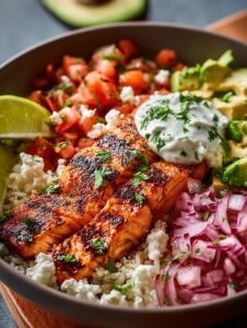 Chili Lime Salmon Taco Bowls for Flavorful Healthy Nights 6 Salmon Taco Bowls