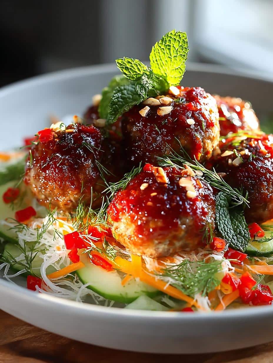 Savory Beef Meatballs with Sweet Potato Mash and Maple Sauce - Savory Beef Meatballs with - main visual representation