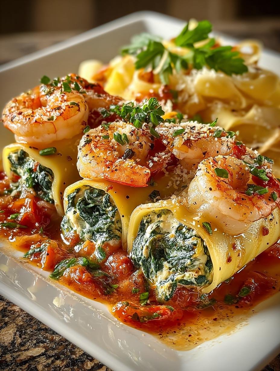 7 Irresistible Shrimp Spinach Stuffed Pasta Recipes 2 7 Irresistible Shrimp Spinach Stuffed Pasta Recipes - Shrimp Spinach Stuffed Pasta - main visual representation