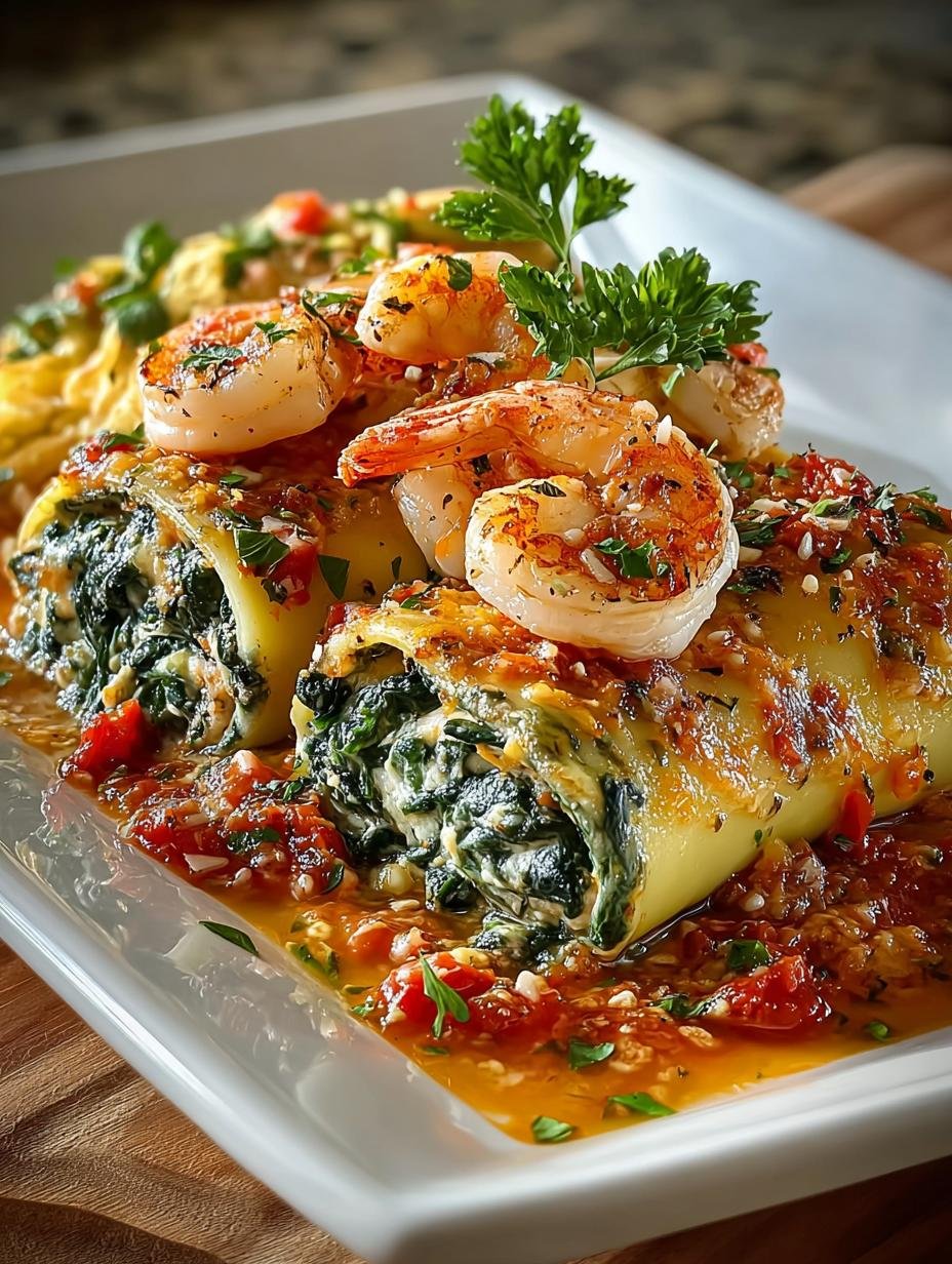 7 Irresistible Shrimp Spinach Stuffed Pasta Recipes 3 7 Irresistible Shrimp Spinach Stuffed Pasta Recipes - Shrimp Spinach Stuffed Pasta - additional detail