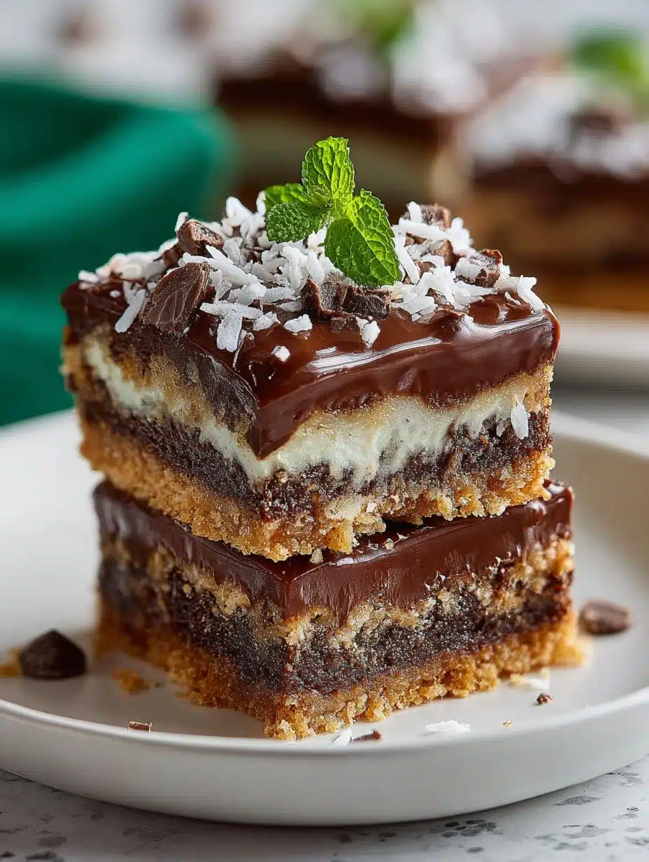 Indulge in Six Layer Chocolate Coconut Delight - Six Layer Chocolate Coconut - main visual representation