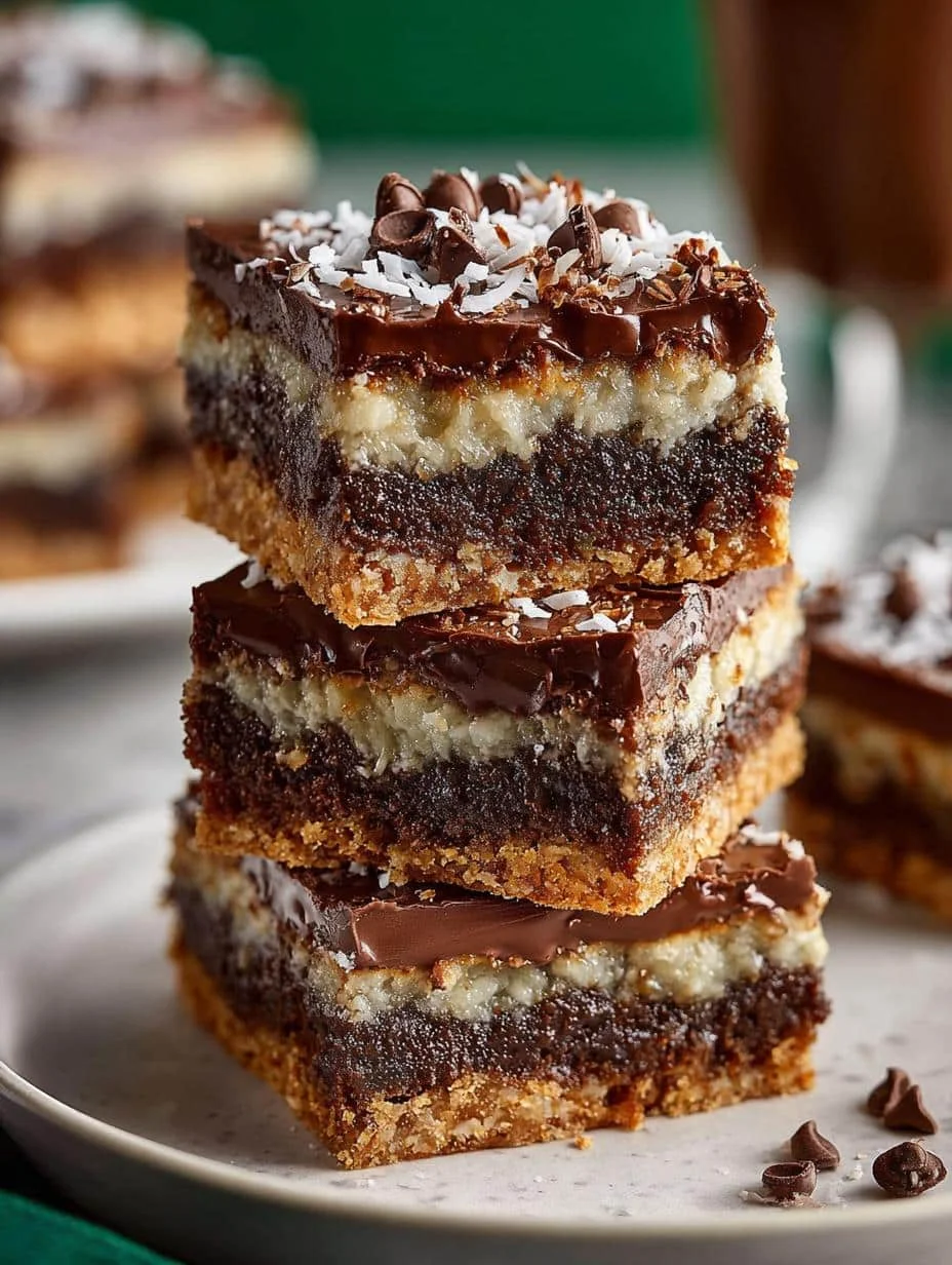 Indulge in Six Layer Chocolate Coconut Delight - Six Layer Chocolate Coconut - additional detail
