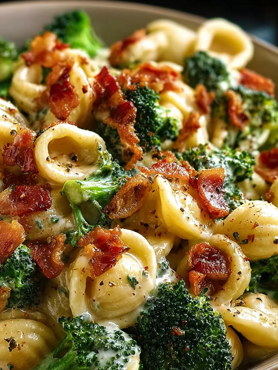 Spicy Bacon Broccoli Orecchiette: 5-Minute Comfort Dish - Spicy Bacon Broccoli Orecchiette - additional detail