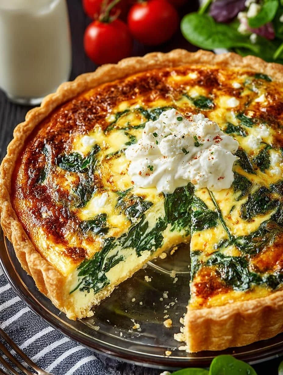 Delicious Spinach Feta Quiche for Your Brunch Table 3 Delicious Spinach Feta Quiche for Your Brunch Table - Spinach Feta Quiche - additional detail