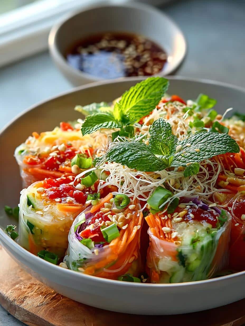 Spring Roll Salad with Spicy Ginger Dressing: 4 Steps to Freshness 2 Spring Roll Salad with Spicy Ginger Dressing: 4 Steps to Freshness - Spring Roll Salad with - main visual representation