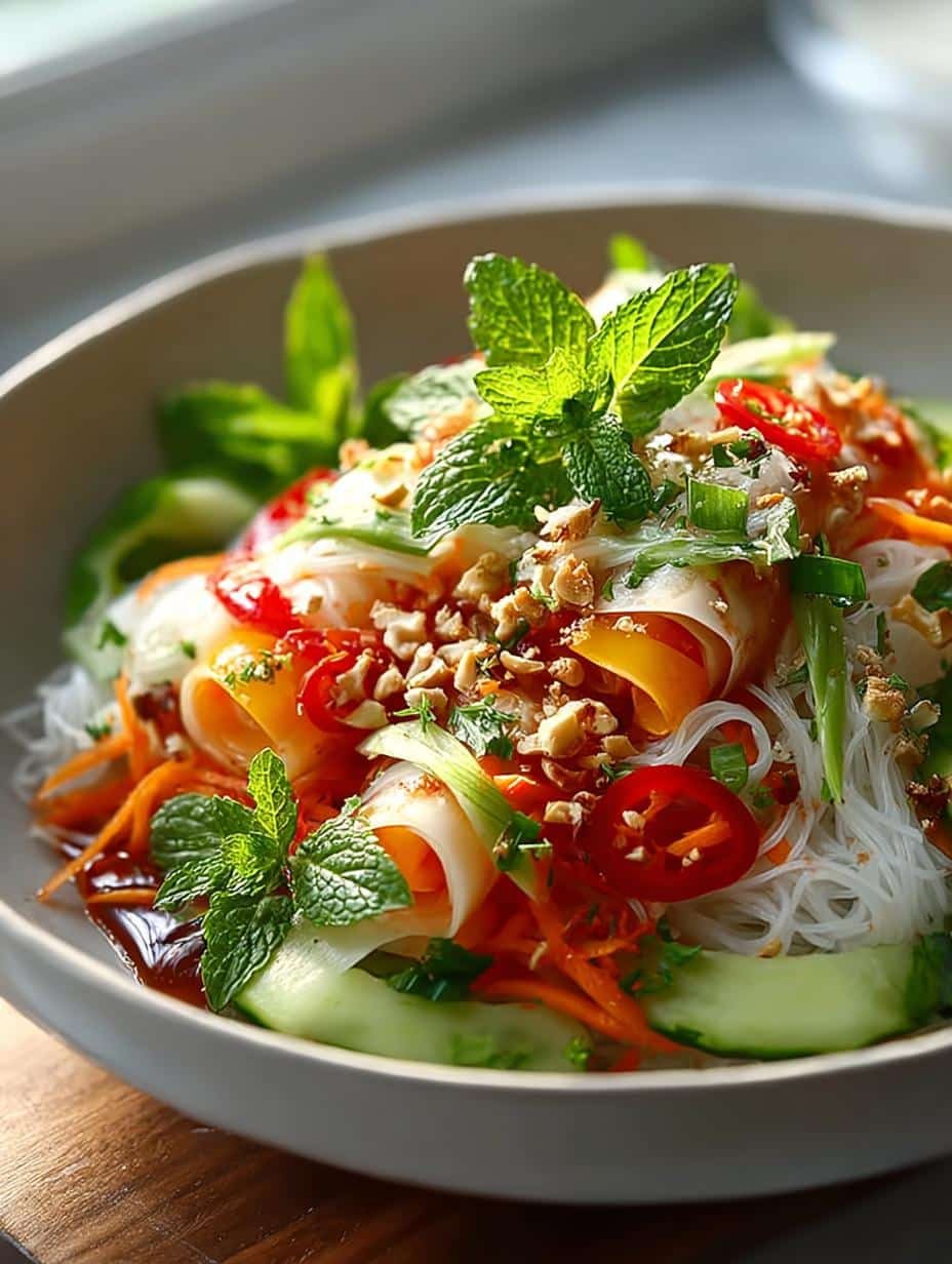 Spring Roll Salad with Spicy Ginger Dressing: 4 Steps to Freshness 3 Spring Roll Salad with Spicy Ginger Dressing: 4 Steps to Freshness - Spring Roll Salad with - additional detail