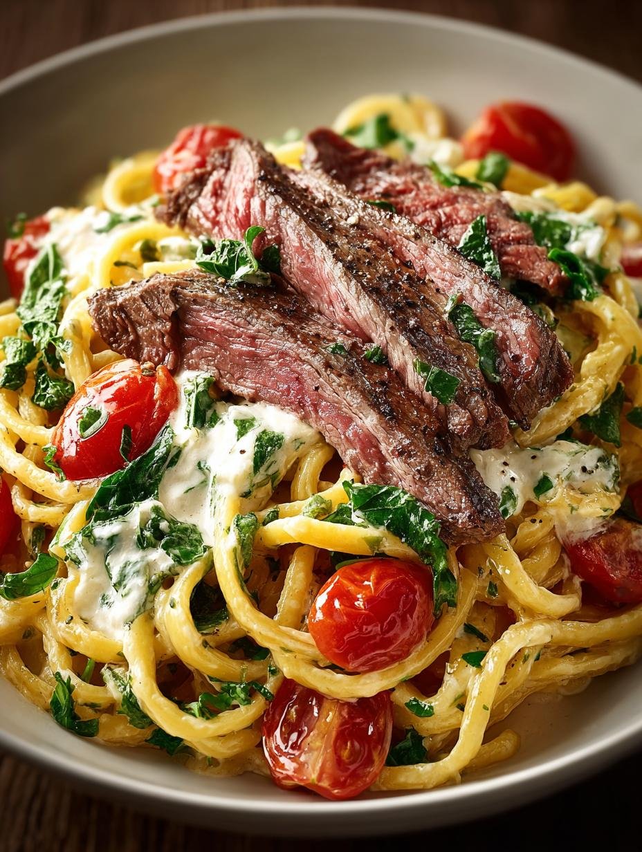 Steak Boursin Pasta