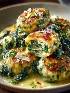 Sudtiroler Spinach Dumplings with Butter & Parmesan 6 Sudtiroler Spinach Dumplings with