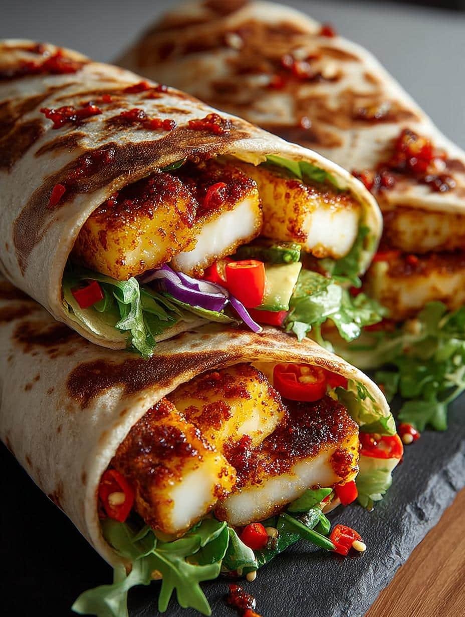 Sweet Chili Halloumi Wraps: 5 Steps to Deliciousness - Sweet Chili Halloumi Wraps - main visual representation