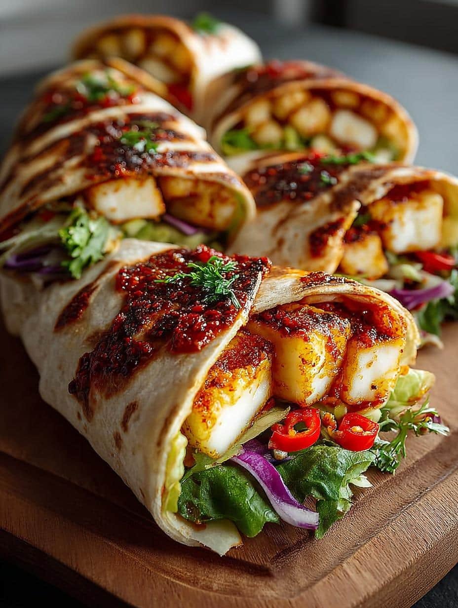 Sweet Chili Halloumi Wraps: 5 Steps to Deliciousness - Sweet Chili Halloumi Wraps - additional detail