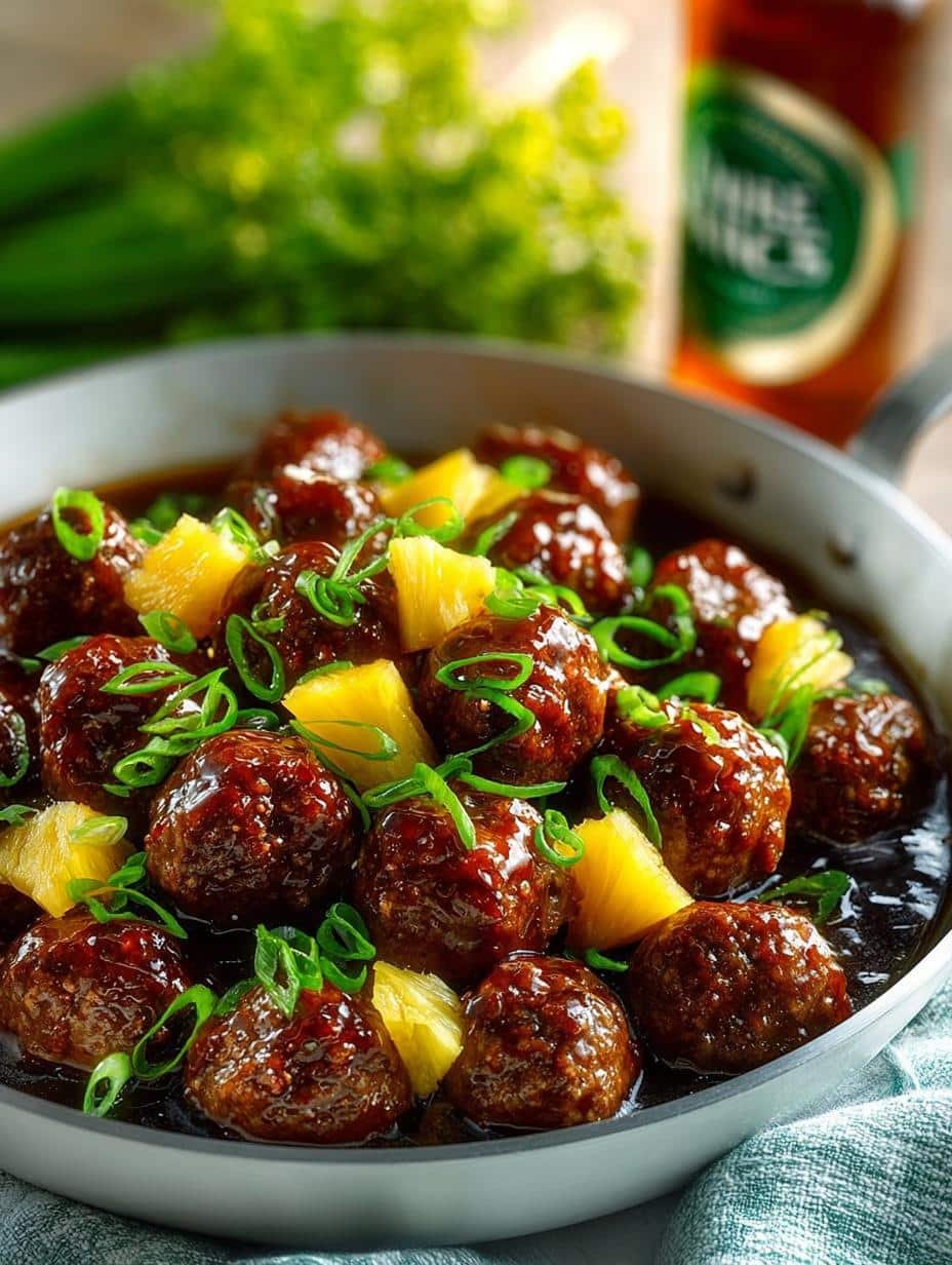 Teriyaki Meatballs with Pineapple: 30-Minute Delight - Teriyaki Meatballs with Pineapple - additional detail