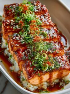 Teriyaki Salmon Sushi Bake