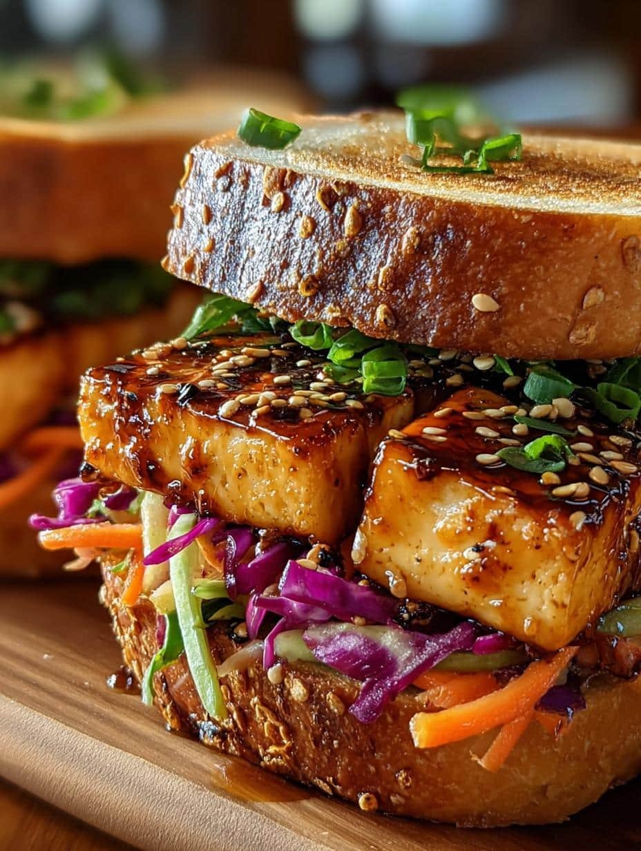 Delicious Teriyaki Tofu Sandwich Ready in 30 Minutes - Teriyaki Tofu Sandwich - main visual representation