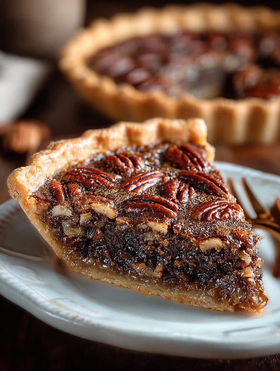 Delicious Texas Chocolate Pecan Pie served with whipped cream