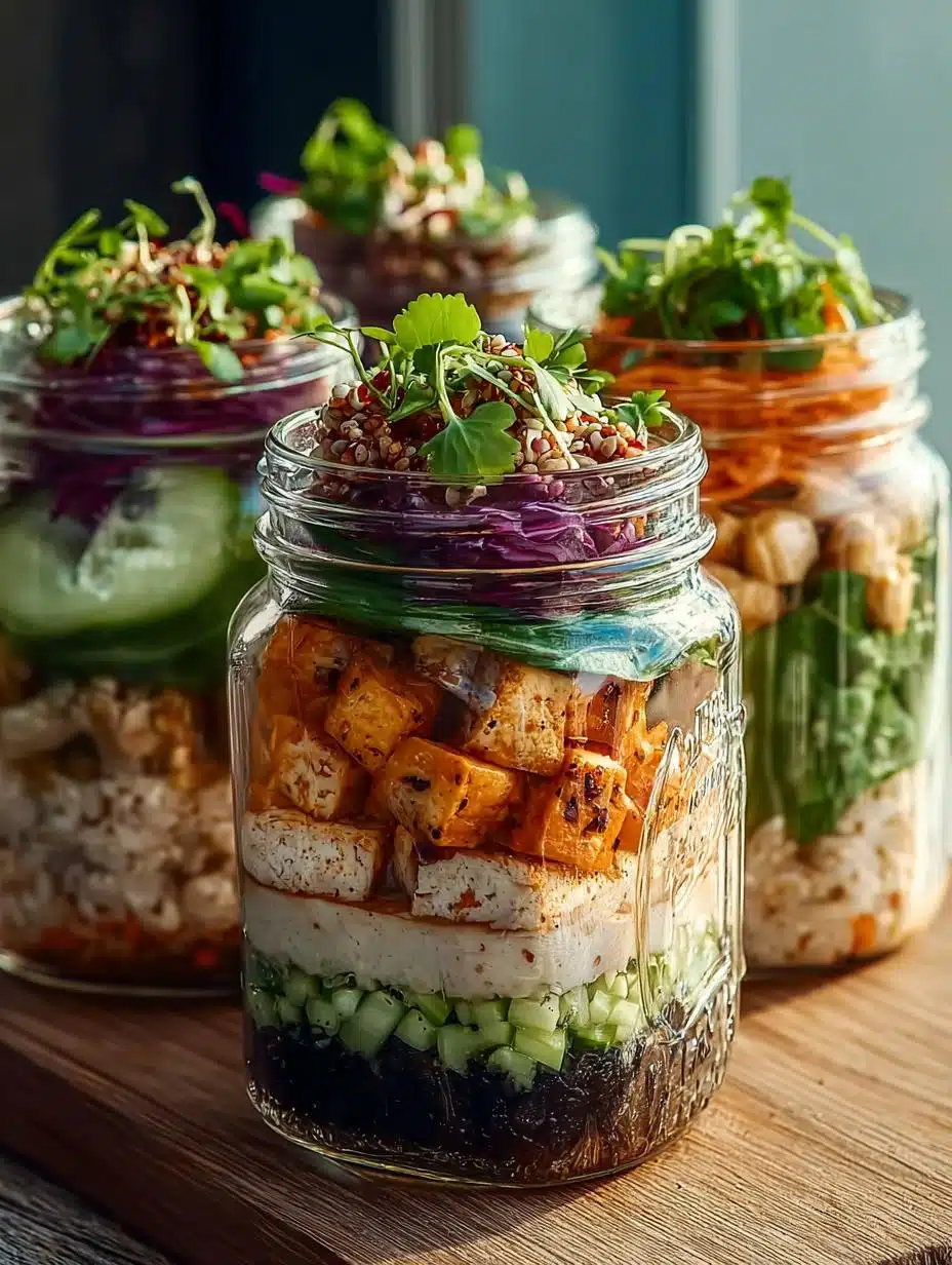 Tofu Sushi Salad Jars