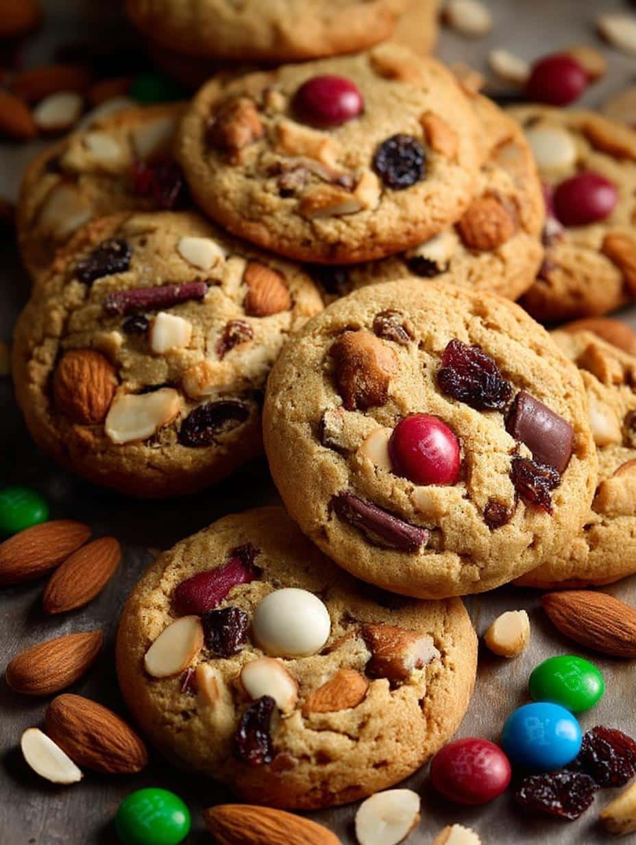 Trail Mix Cookies with Chocolate and Nuts Delightfully Chewy - Trail Mix Cookies with - additional detail
