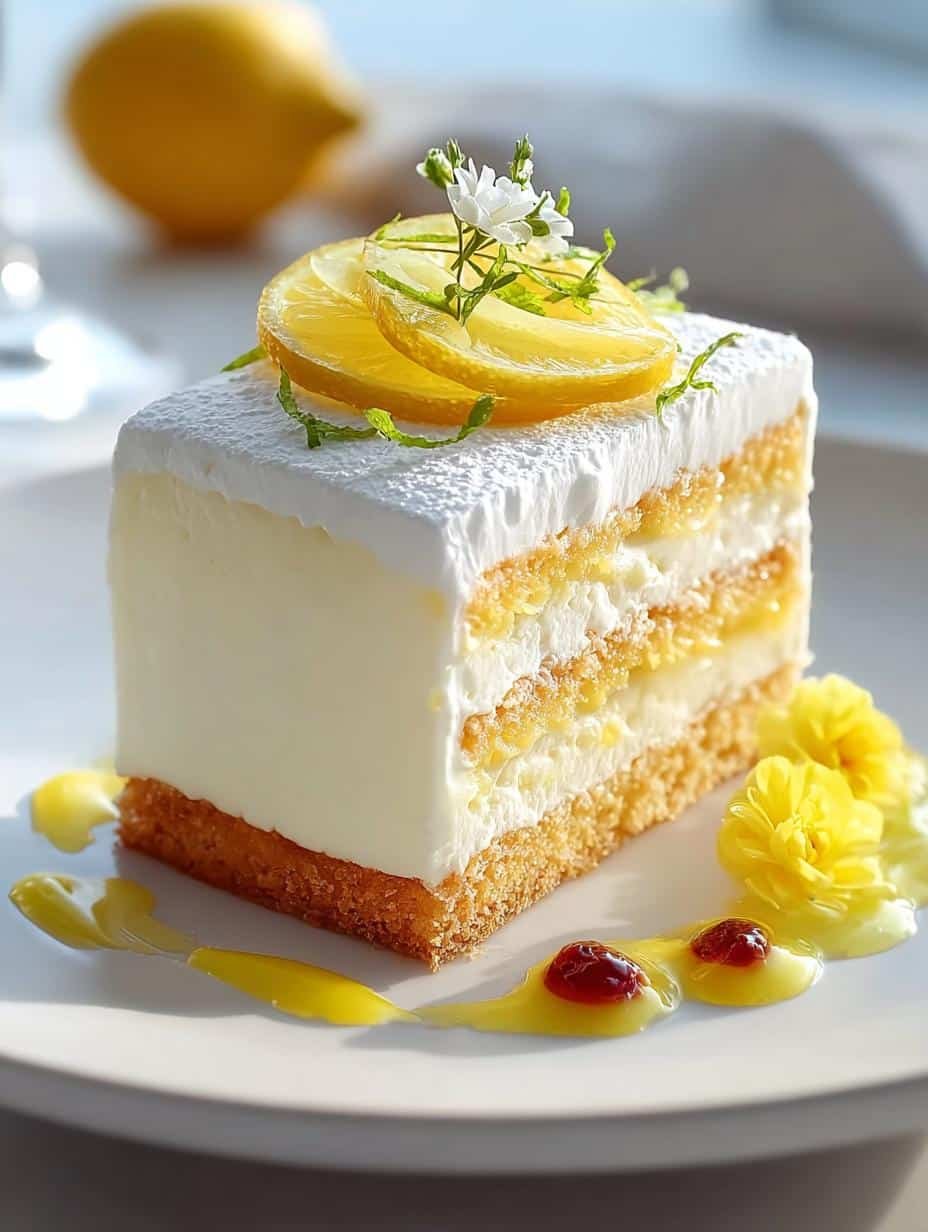 Mouthwatering Triple Layer Lemon Cream Cake Recipe 2 Mouthwatering Triple Layer Lemon Cream Cake Recipe - Triple Layer Lemon Cream - main visual representation