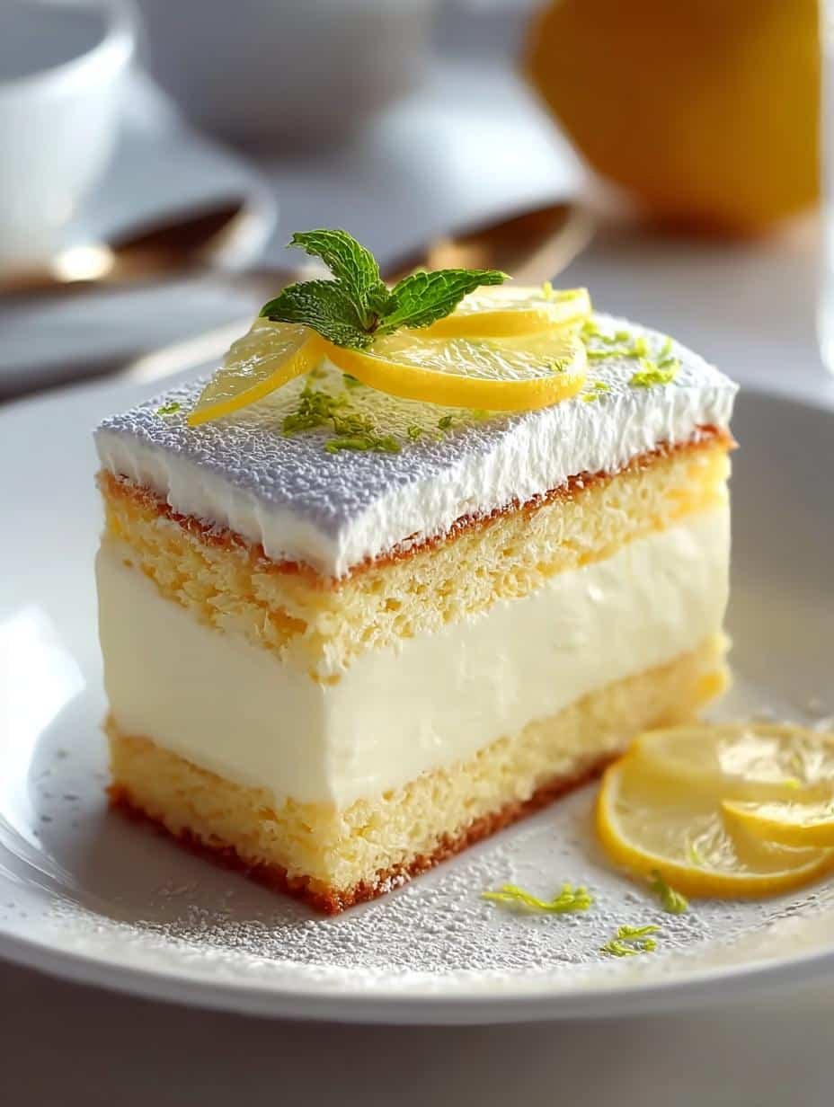 Mouthwatering Triple Layer Lemon Cream Cake Recipe 3 Mouthwatering Triple Layer Lemon Cream Cake Recipe - Triple Layer Lemon Cream - additional detail