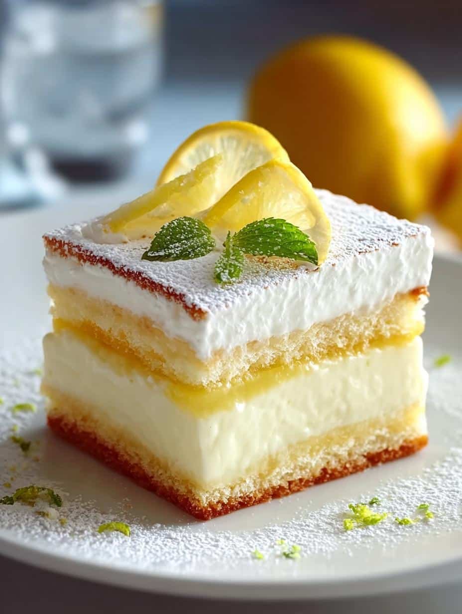 Mouthwatering Triple Layer Lemon Cream Cake Recipe 1 Triple Layer Lemon Cream