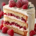 Vanilla Raspberry Layer Cake