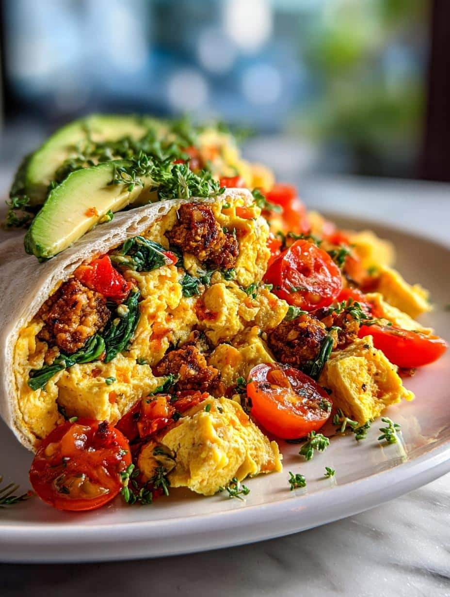 Vegan Tofu Scramble Breakfast Burritos for a Hearty Start - Vegan Tofu Scramble Breakfast - main visual representation