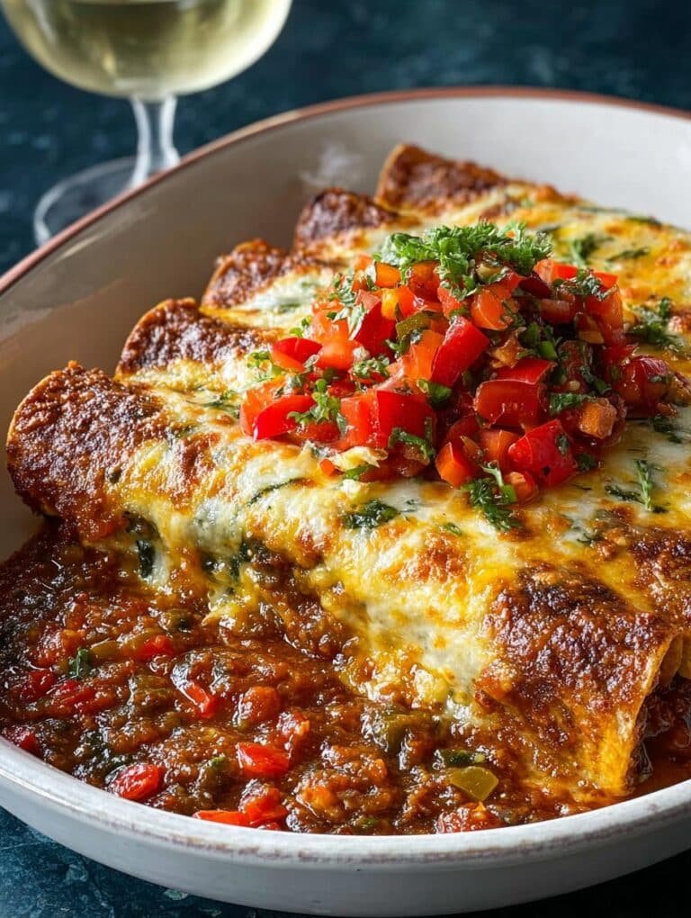 Vegetarian Hatch Chile Enchiladas