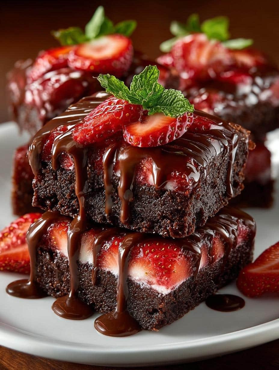 Chocolate Covered Strawberry Brownies: 16 Irresistible Treats - Chocolate Covered Strawberry Brownies - additional detail