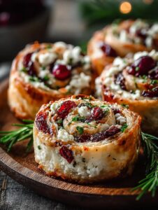 Christmas Cranberry Feta Pinwheels