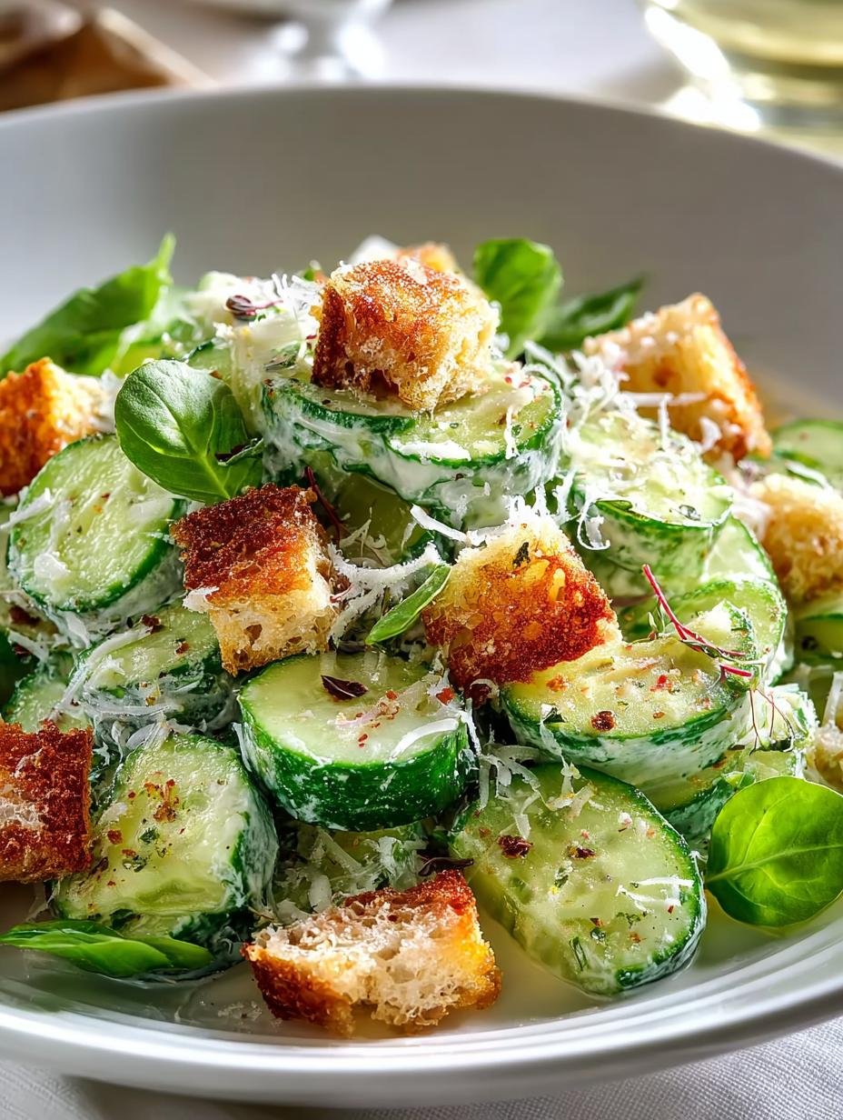 Cucumber Caesar Salad Refreshing: 5 Delicious Twists 2 Cucumber Caesar Salad Refreshing: 5 Delicious Twists - Cucumber Caesar Salad Refreshing - main visual representation