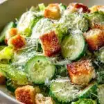 Cucumber Caesar Salad Refreshing
