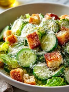 Cucumber Caesar Salad Refreshing