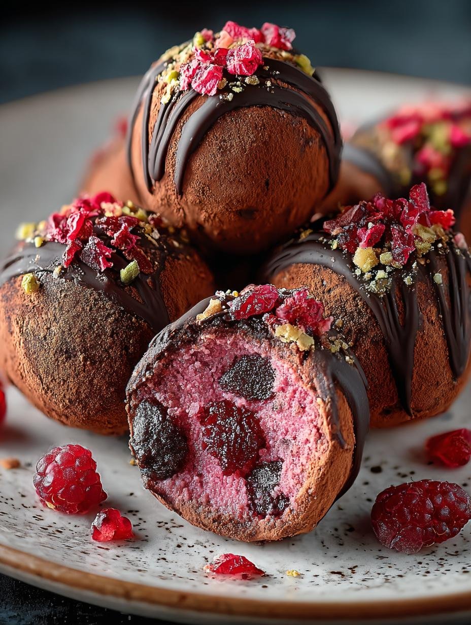 Dark Chocolate Raspberry Truffles: 10 Steps to Delight - Dark Chocolate Raspberry Truffles - main visual representation
