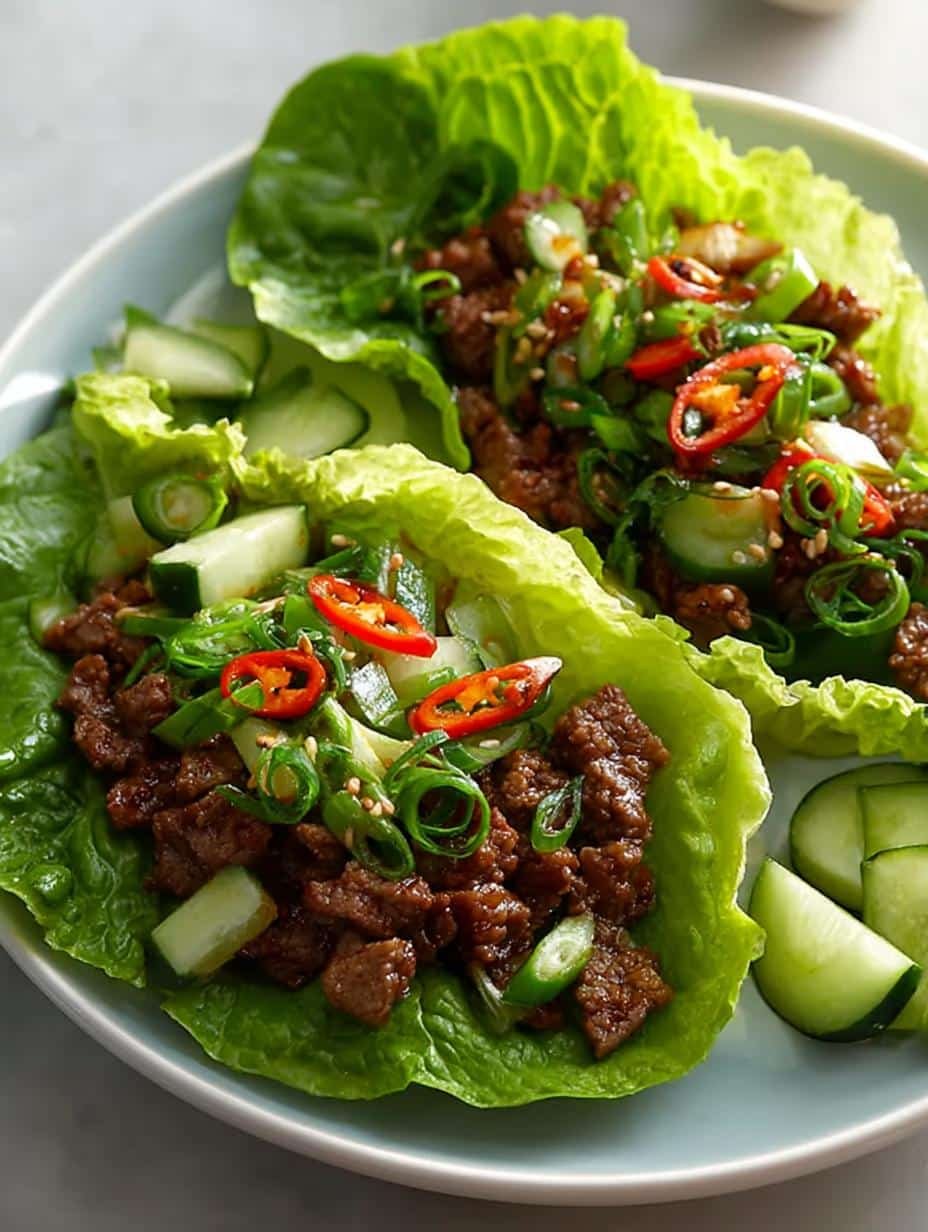 Ginger Scallion Beef Lettuce: 5 Sensational Wraps - Ginger Scallion Beef Lettuce - main visual representation