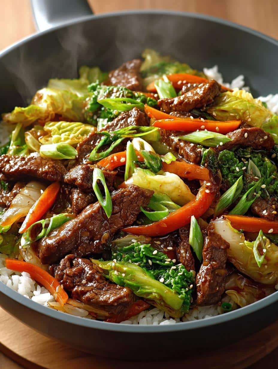 Skillet Beef Cabbage Stir: 5-Star Easy Dinner Recipe - Skillet Beef Cabbage Stir - main visual representation