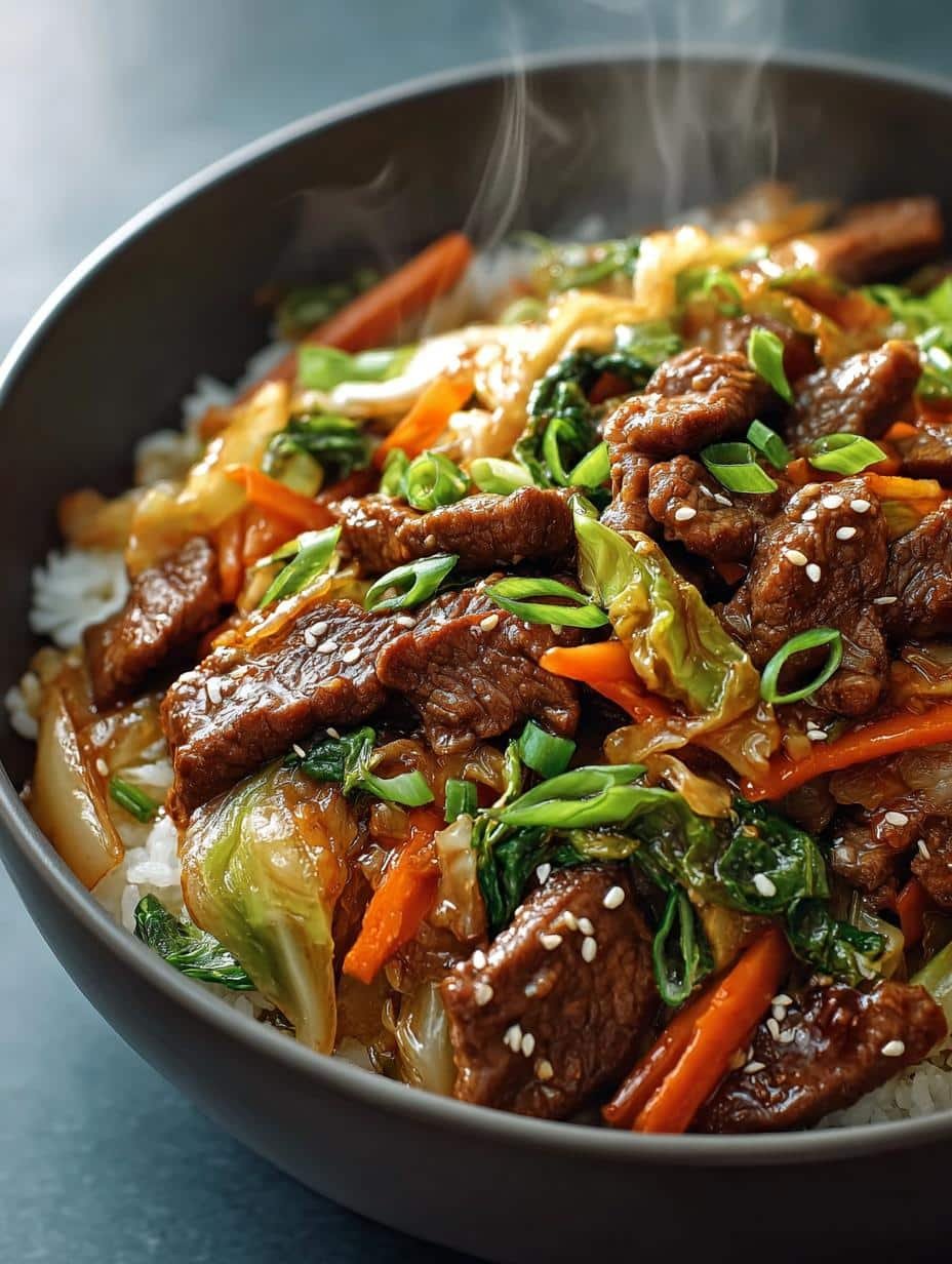 Skillet Beef Cabbage Stir: 5-Star Easy Dinner Recipe - Skillet Beef Cabbage Stir - additional detail