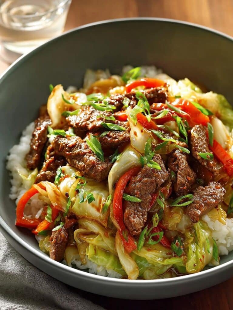 Skillet Beef Cabbage Stir