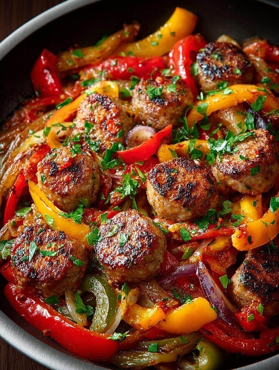 Spicy Sausage Pepper Skillet: 30-Minute Flavor Delight - Spicy Sausage Pepper Skillet - main visual representation
