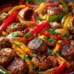 Spicy Sausage Pepper Skillet