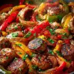 Spicy Sausage Pepper Skillet