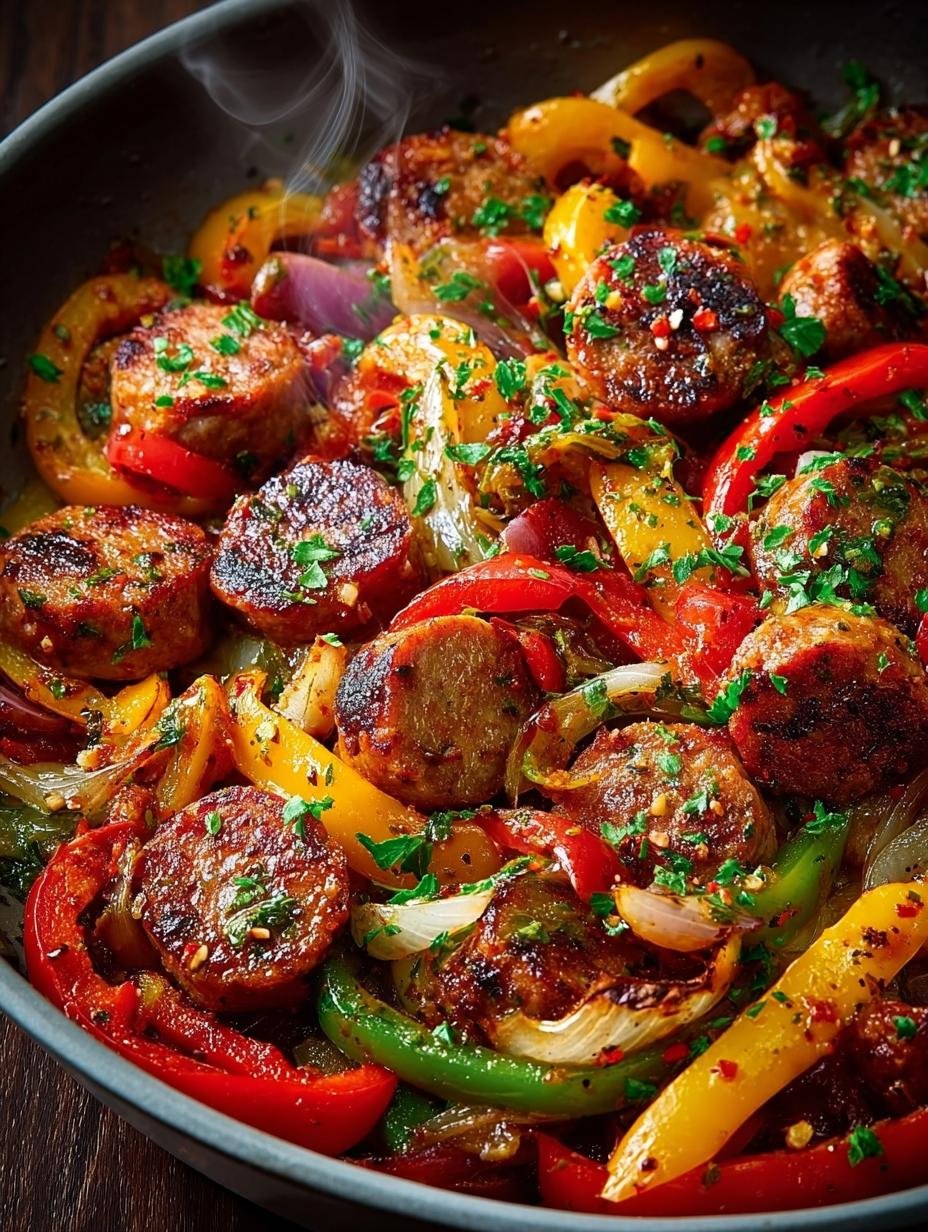 Spicy Sausage Pepper Skillet: 30-Minute Flavor Delight - Spicy Sausage Pepper Skillet - additional detail
