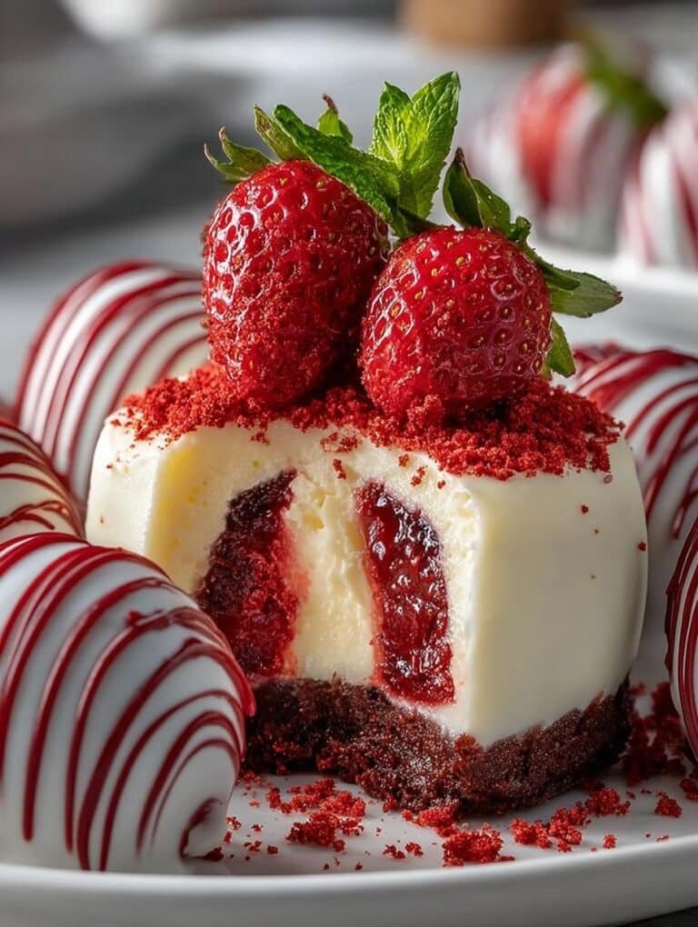 Strawberry Velvet Cheesecake Truffle